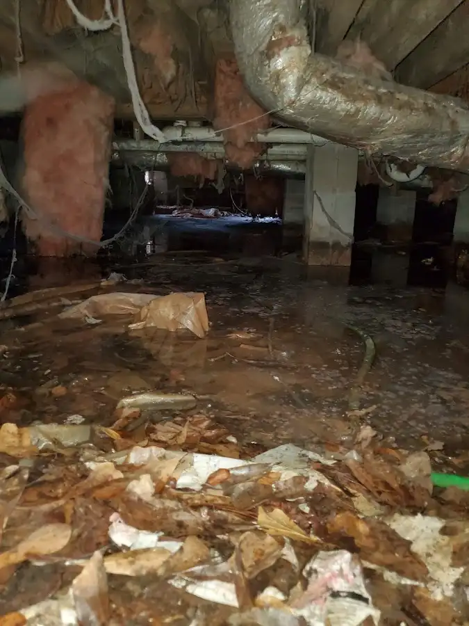Crawl space flood assessment for Commercial Water Damage Restoration in Monticello